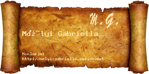 Mályi Gabriella névjegykártya